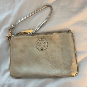 Tory Burch Gold Zipper Clutch